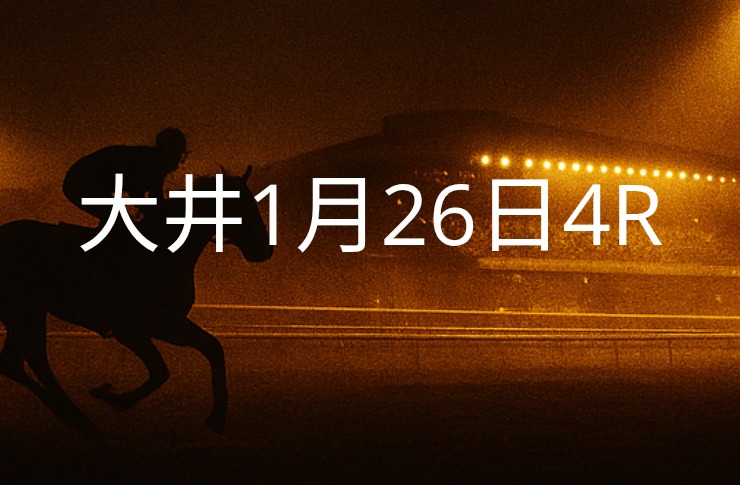 【大井競馬1月26日　4R予想】馬場と展開を読む！本命◎はこの馬（見解）