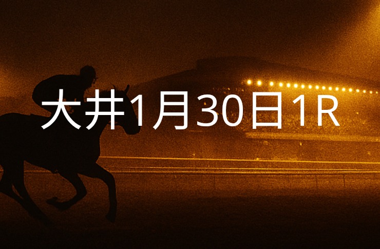 【大井競馬1月30日　1R予想】馬場と展開を読む！本命◎はこの馬（見解）