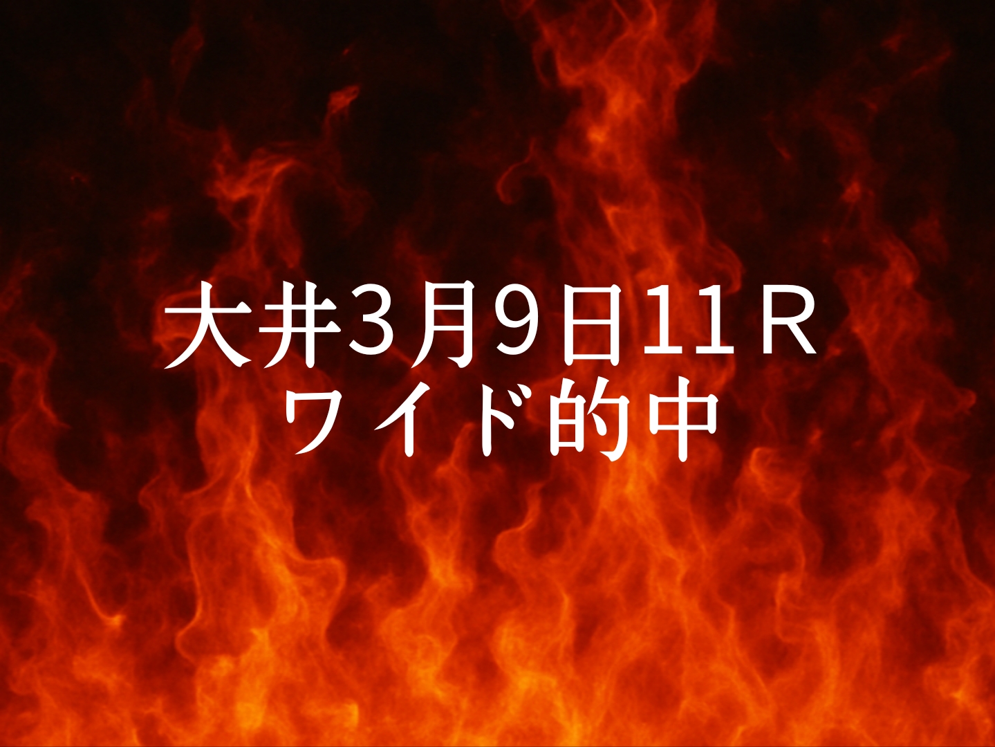 振り返り大井競馬3月9日　11レース