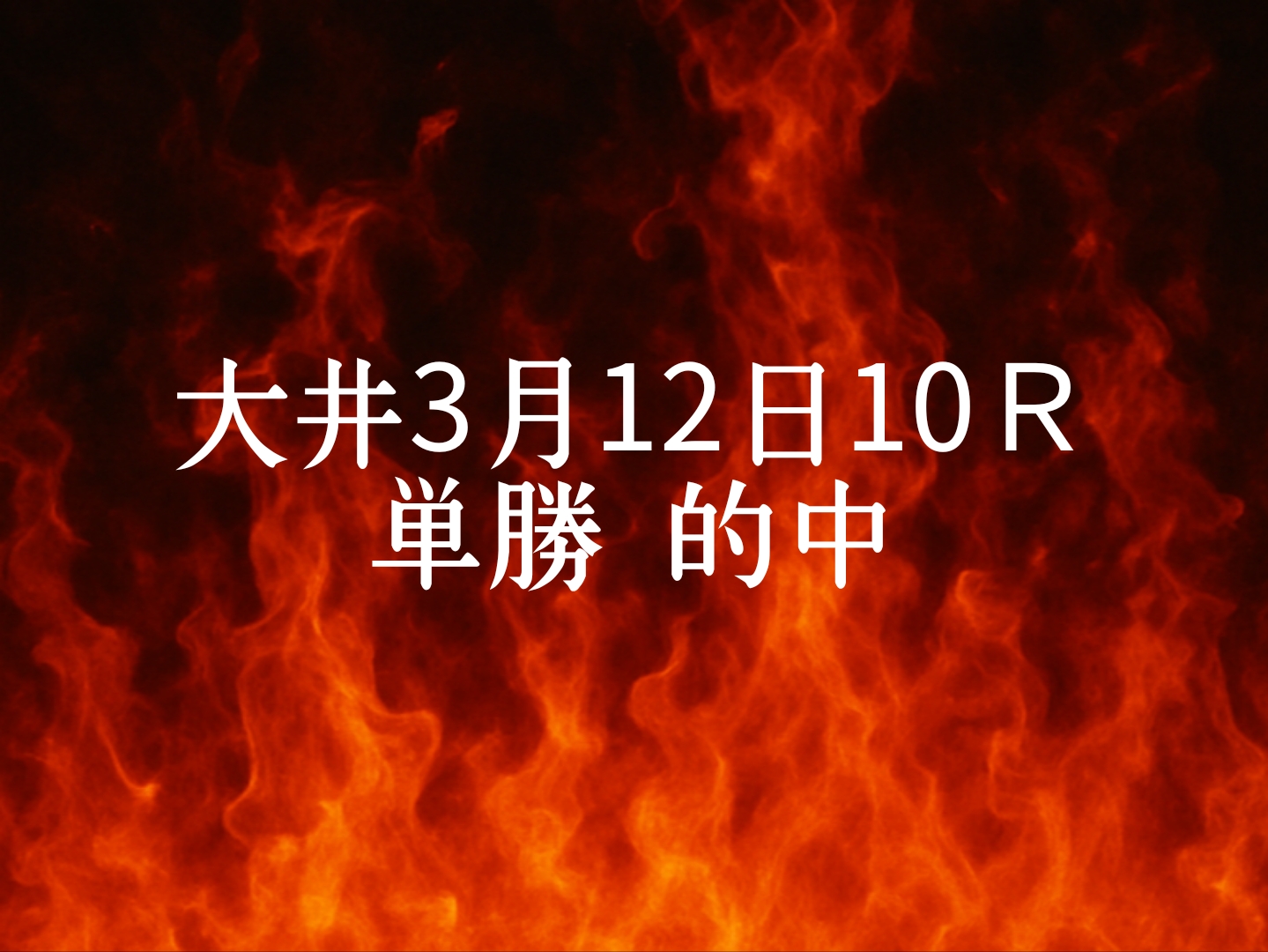 振り返り大井競馬3月12日　10レース